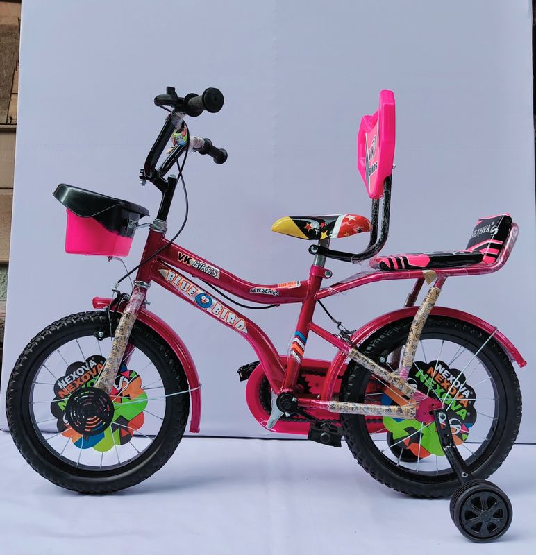 Vk bikes bicycle 16t zoom double seat edition (pink) for 4 to 6 year kids baby 16 t (inch) bmx cycle - M Y V E L O R A Online store 