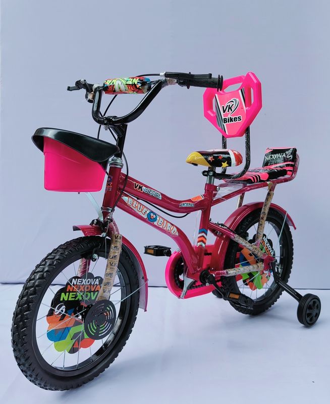 Vk bikes bicycle 16t zoom double seat edition (pink) for 4 to 6 year kids baby 16 t (inch) bmx cycle - M Y V E L O R A Online store 