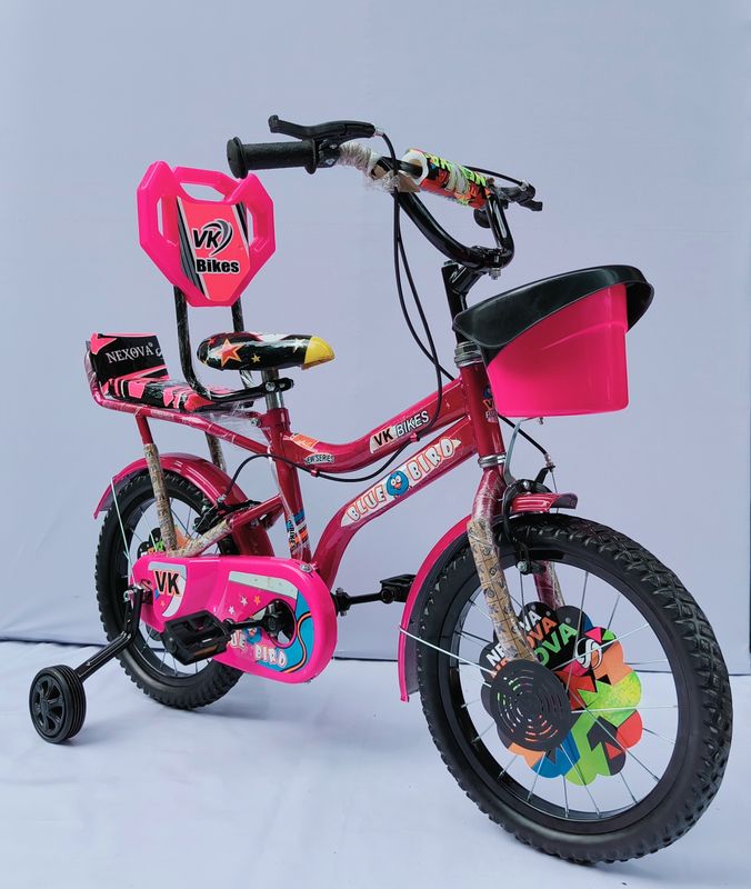 Vk bikes bicycle 16t zoom double seat edition (pink) for 4 to 6 year kids baby 16 t (inch) bmx cycle - M Y V E L O R A Online store 