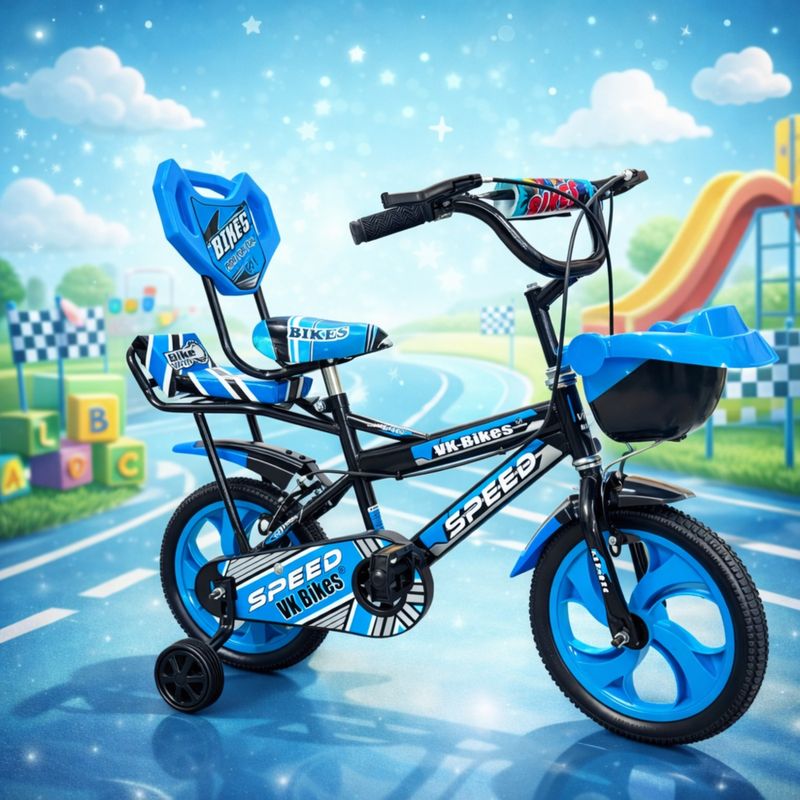 Abc amol bicycle components premium quality double gaddi cycle for kids, color 14 t (inch) road cycle - M Y V E L O R A Online store 