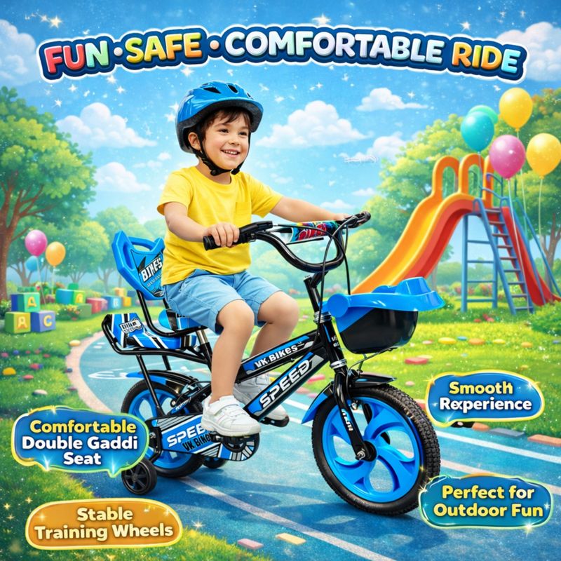 Abc amol bicycle components premium quality double gaddi cycle for kids, color 14 t (inch) road cycle - M Y V E L O R A Online store 