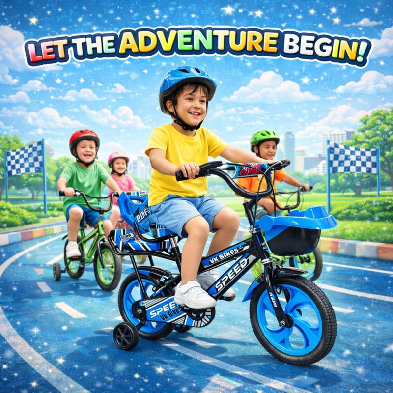 Abc amol bicycle components premium quality double gaddi cycle for kids, color 14 t (inch) road cycle - M Y V E L O R A Online store 
