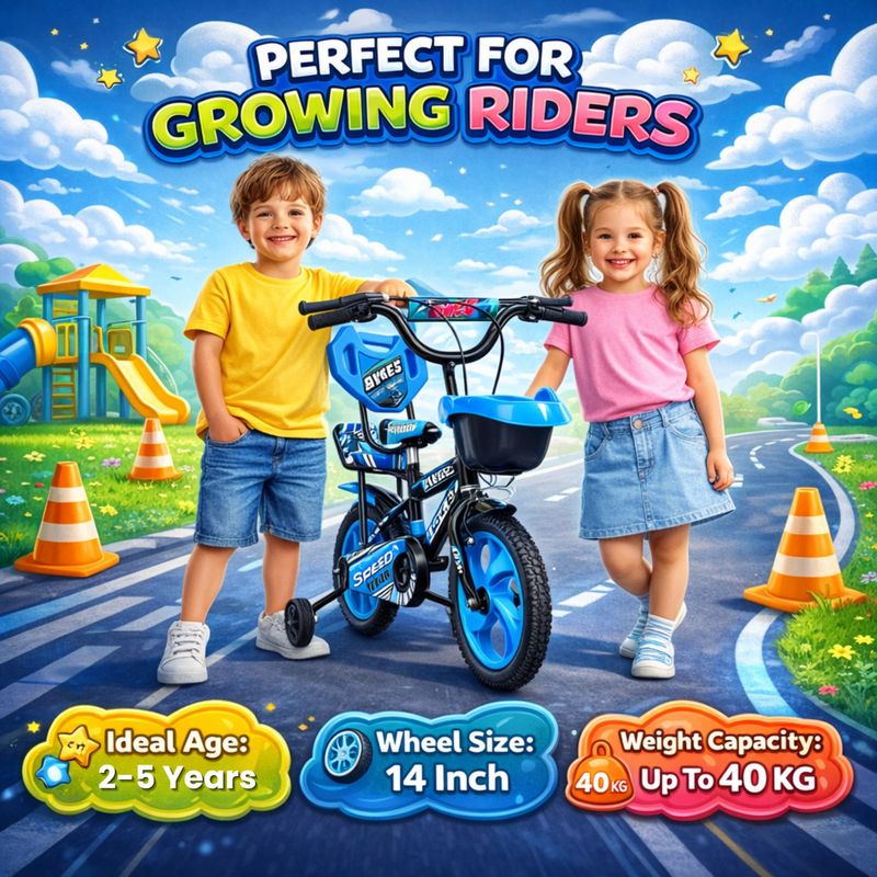 Abc amol bicycle components premium quality double gaddi cycle for kids, color 14 t (inch) road cycle - M Y V E L O R A Online store 