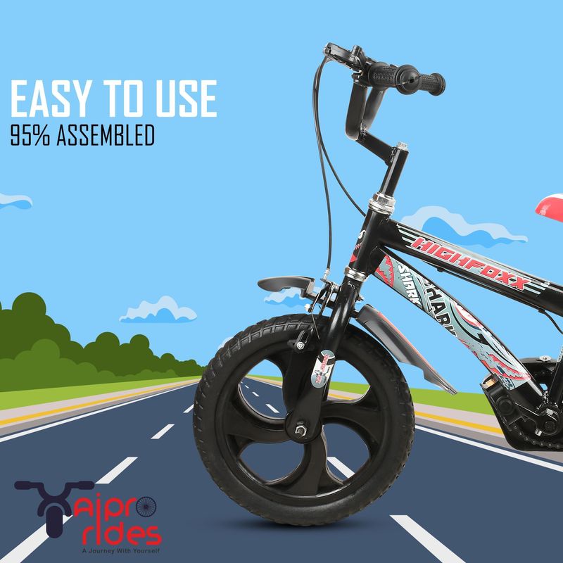 Xaipro rides 14t shark bmx red cycle for 2 to 5 years kids 14 t (inch) bmx cycle - M Y V E L O R A Online store 