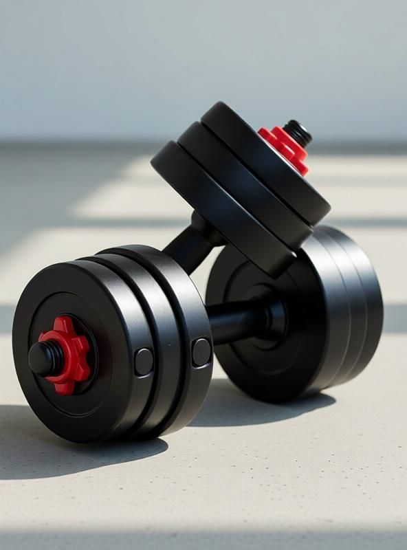 Jasmine dumbbells, 10kg pvc dumbbells set, adjustable weight plates adjustable dumbbell - M Y V E L O R A Online store 