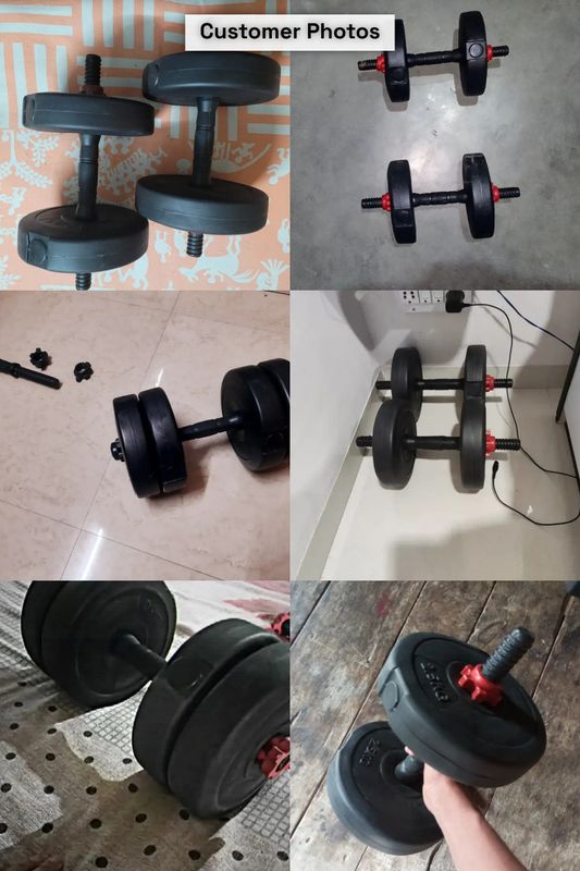 Jasmine dumbbells, 10kg pvc dumbbells set, adjustable weight plates adjustable dumbbell - M Y V E L O R A Online store 