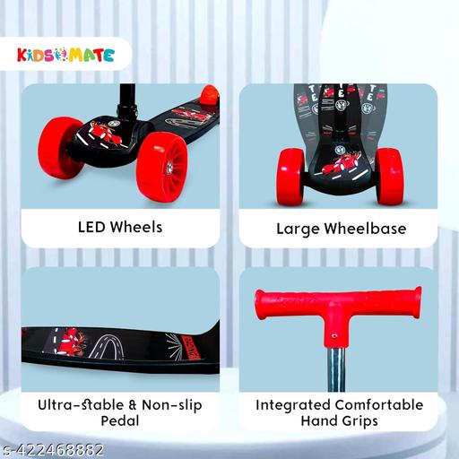 Cruiser 3 Wheels Skating Kick Scooter for Kids|Foldable & Adjustable Height Kids Scooter - M Y V E L O R A Online store 