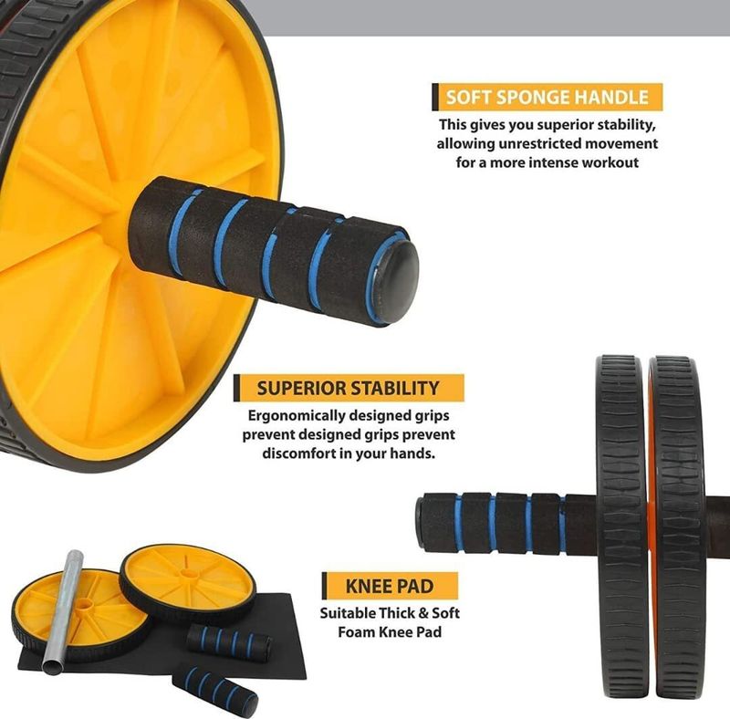 Iamalot wheel ab roller gym for exercise fitness equipment workout ab exerciser - M Y V E L O R A Online store 