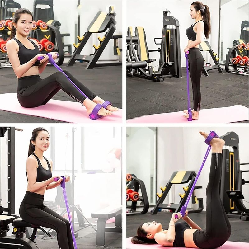 Vixora pull reducer pedal exerciser body trainer resistance bands fitness ab exerciser - M Y V E L O R A Online store 