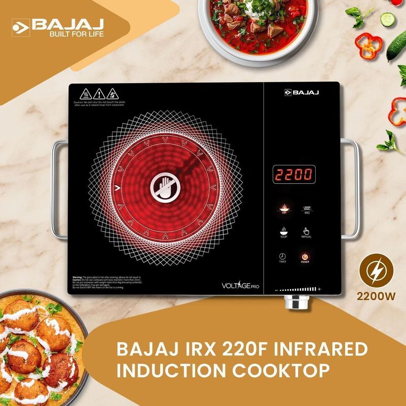 Bajaj 2200 w radiant cooktop touch panel - M Y V E L O R A Online store 