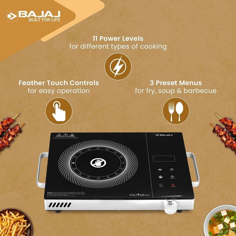 Bajaj 2200 w radiant cooktop touch panel - M Y V E L O R A Online store 