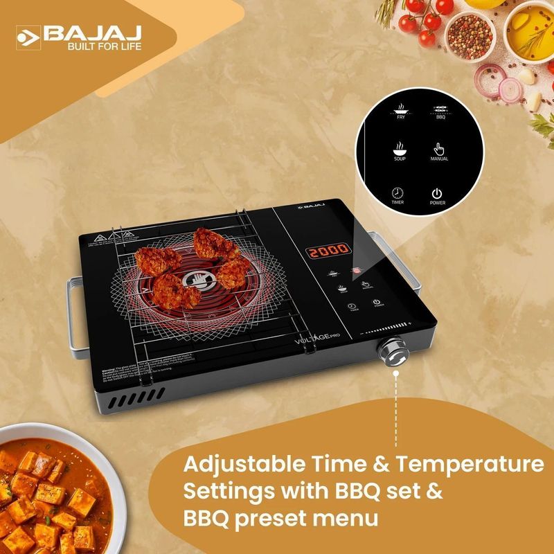 Bajaj 2200 w radiant cooktop touch panel - M Y V E L O R A Online store 
