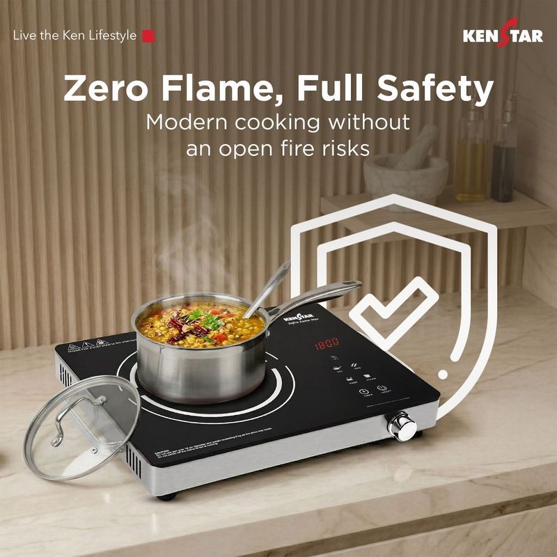 Kenstar 2200 w infrared cooktop touch panel - M Y V E L O R A Online store 