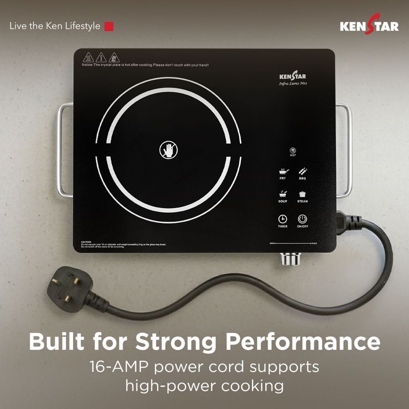 Kenstar 2200 w infrared cooktop touch panel - M Y V E L O R A Online store 