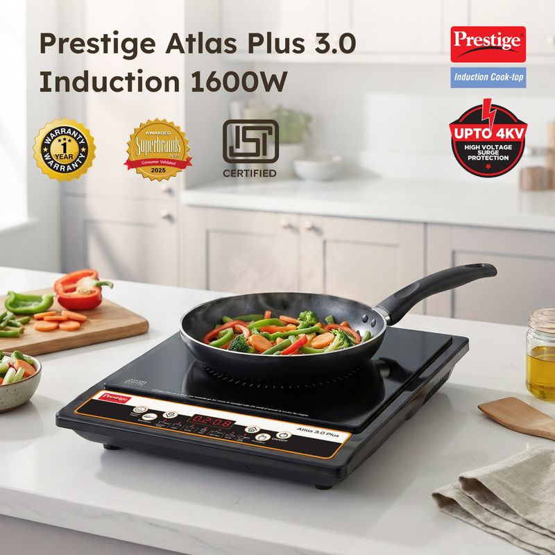 Prestige 1600 w induction cooktop push button - M Y V E L O R A Online store 