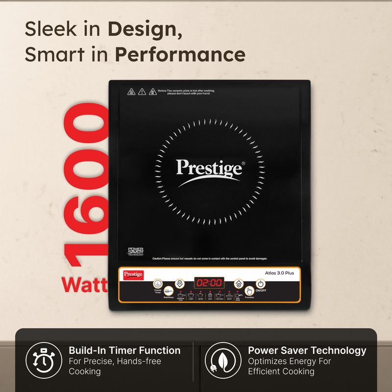 Prestige 1600 w induction cooktop push button - M Y V E L O R A Online store 