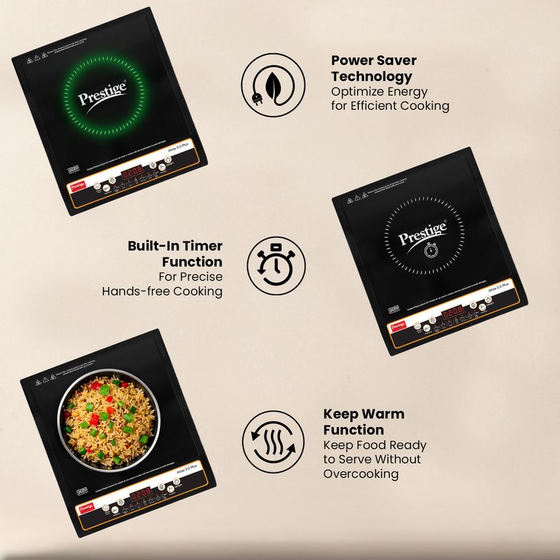 Prestige 1600 w induction cooktop push button - M Y V E L O R A Online store 