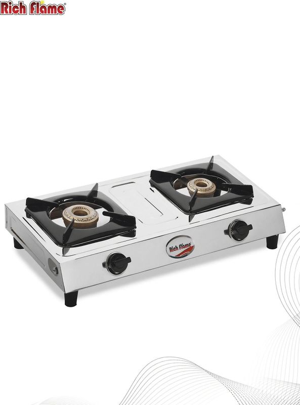 Rich flame stainless steel manual gas stove - M Y V E L O R A Online store 
