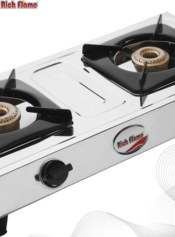 Rich flame stainless steel manual gas stove - M Y V E L O R A Online store 