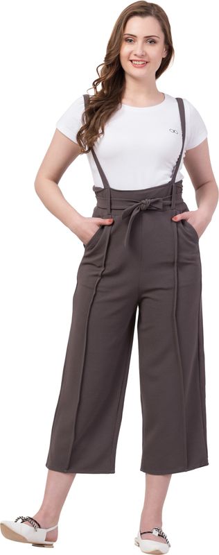 Shopglobal women grey dungaree - M Y V E L O R A