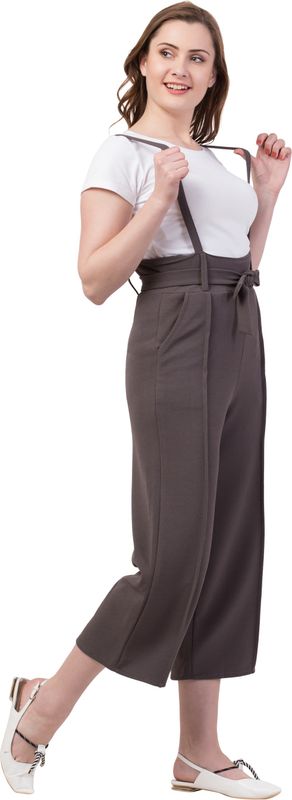 Shopglobal women grey dungaree - M Y V E L O R A