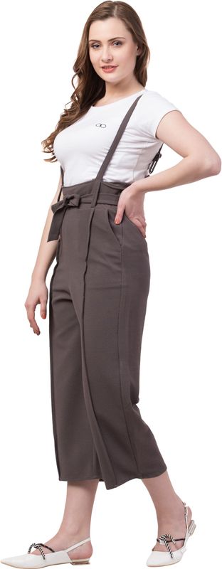 Shopglobal women grey dungaree - M Y V E L O R A