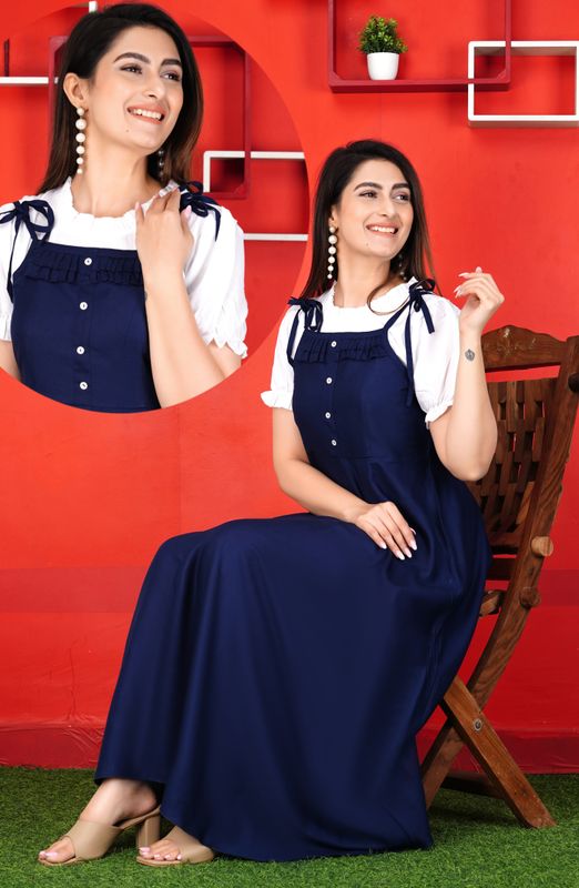 Aashish women blue dungaree - M Y V E L O R A