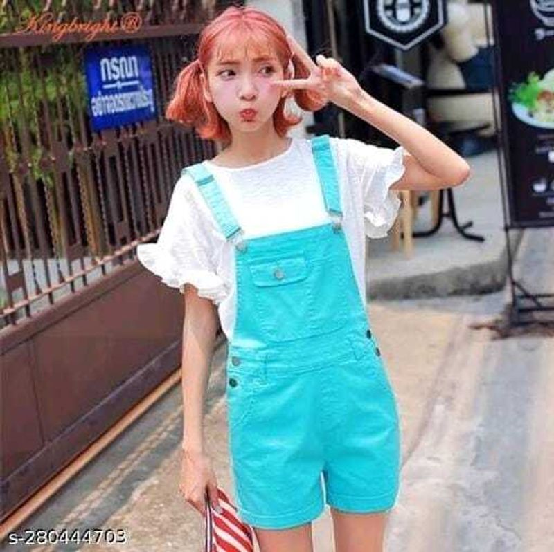 Usk collections women blue, white dungaree - M Y V E L O R A