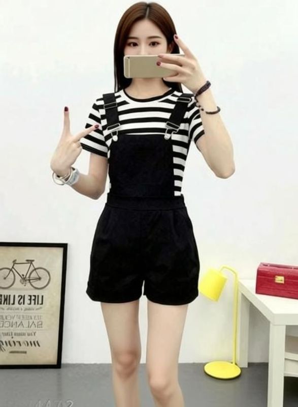 Usk collections women blue, white dungaree - M Y V E L O R A
