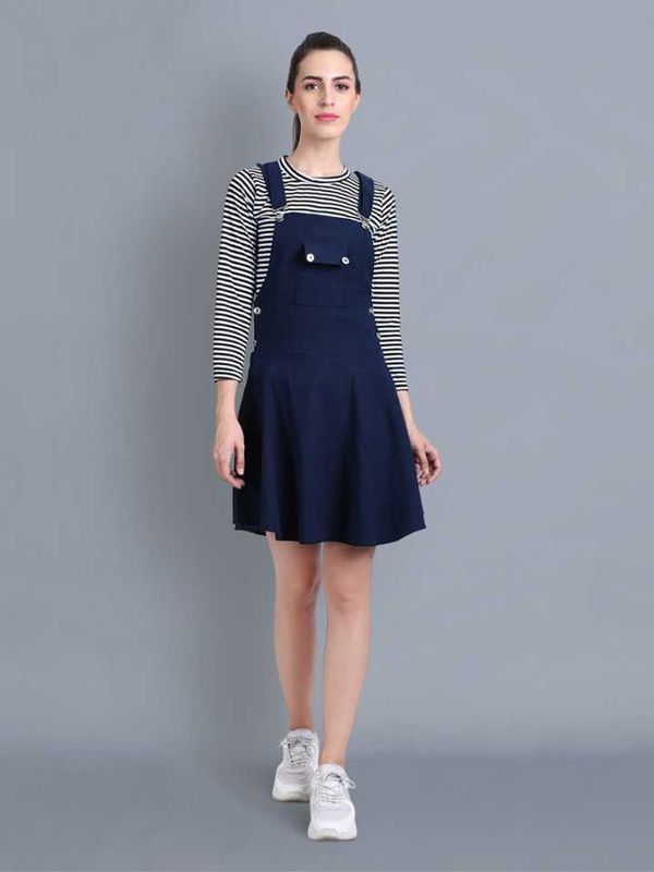 Absorbing women dark blue dungaree - M Y V E L O R A