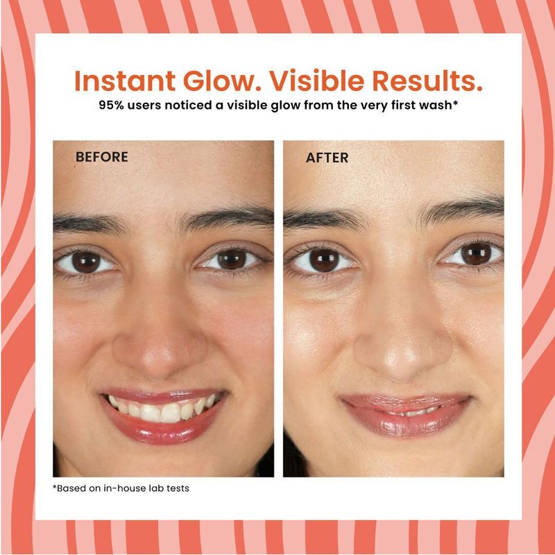 Foxtale vitamin c super glow with papaya enzyme, reduces tan, boosts glow  men & women all skin types face wash - M Y V E L O R A