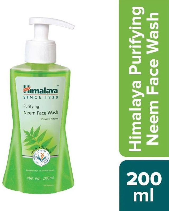 Himalaya purifying neem  (200ml) men & women all skin types face wash - M Y V E L O R A