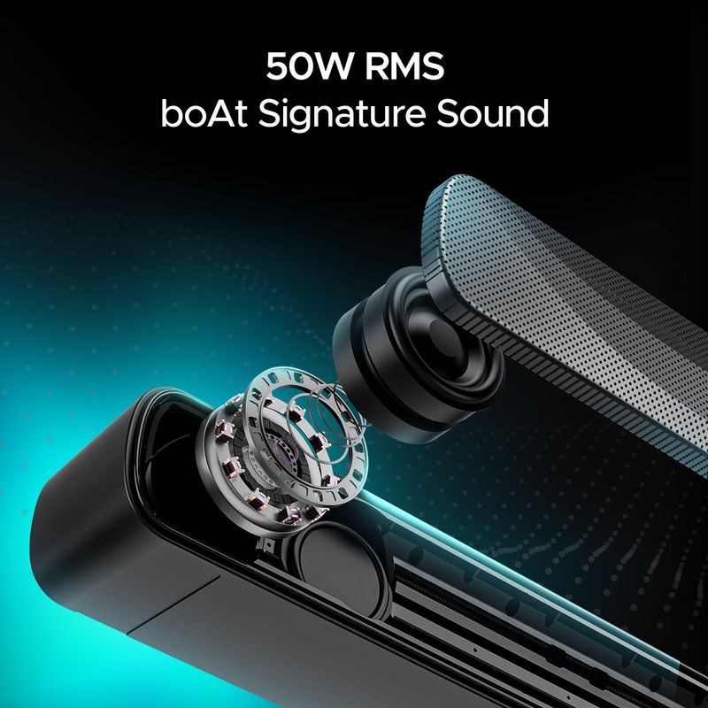 Boat aavante bar a1040 w/ attractive design, eq modes & remote control 50 w bluetooth home audio speaker - M Y V E L O R A