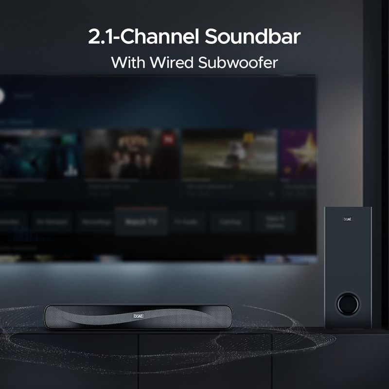 Boat aavante bar a1040 w/ attractive design, eq modes & remote control 50 w bluetooth home audio speaker - M Y V E L O R A