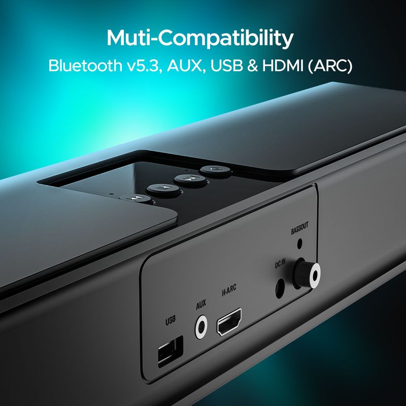 Boat aavante bar a1040 w/ attractive design, eq modes & remote control 50 w bluetooth home audio speaker - M Y V E L O R A
