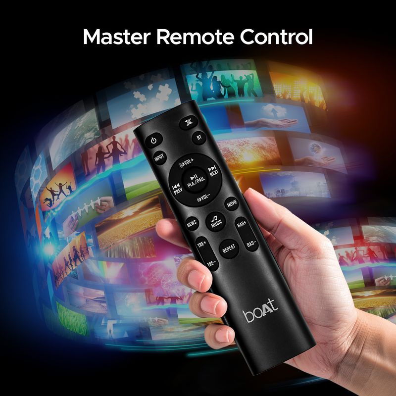Boat aavante bar a1040 w/ attractive design, eq modes & remote control 50 w bluetooth home audio speaker - M Y V E L O R A