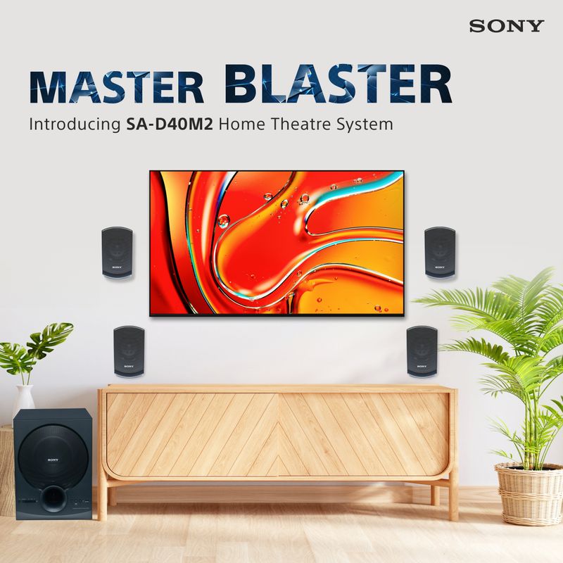 Sony new sa-d40m2 all in one 4.1ch home theatre system with powerful subwoofer 100 w bluetooth home theatre - M Y V E L O R A