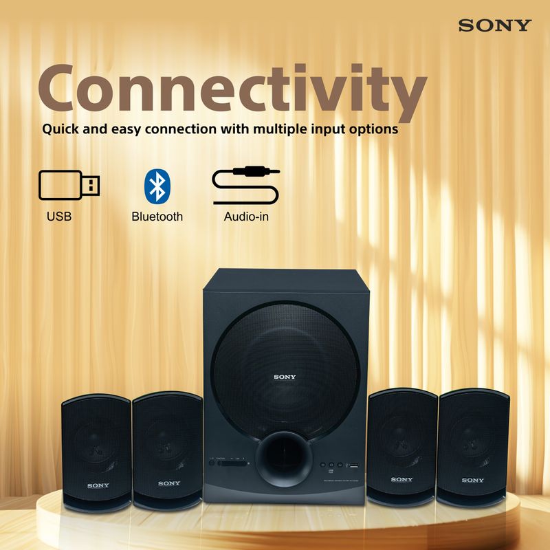 Sony new sa-d40m2 all in one 4.1ch home theatre system with powerful subwoofer 100 w bluetooth home theatre - M Y V E L O R A