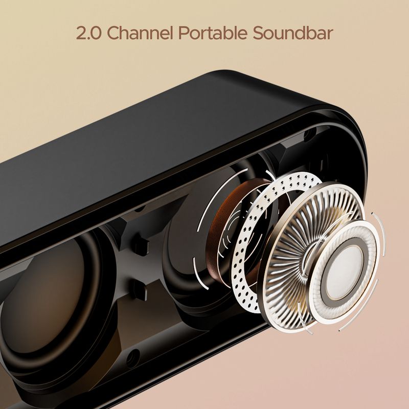 Boat aavante bar 480/490, free music on jiosaavn, 7h battery, dual full range drivers 10 w bluetooth speaker - M Y V E L O R A