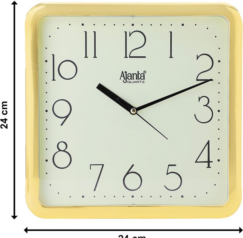 Ajanta analog 24 cm x 24 cm wall clock - M Y V E L O R A