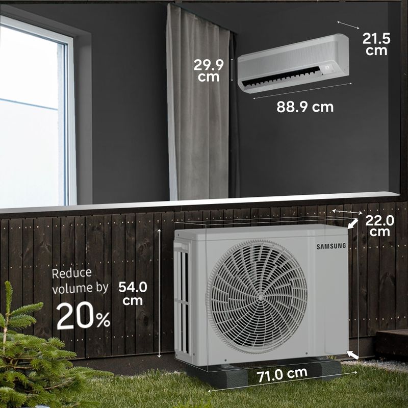 Samsung bespoke ai 2026 model 1.5 ton 3 star split windfree inverter with wi-fi energy saving, voice control, powerful cooling, copper, 4 way swing, 5 step convertible ac - M Y V E L O R A