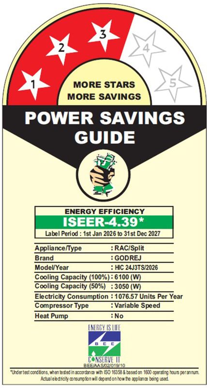 Godrej 2026 model 2 ton 3 star split inverter with 5-in-1 convertible | ai powered| heavy duty cooling at 52 degree celsius|i-sense technology ac - M Y V E L O R A