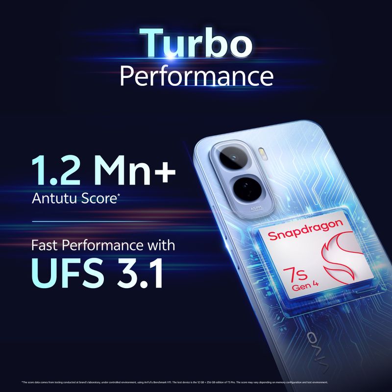 Vivo t5 pro 5g (glacier blue, 256 gb) - M Y V E L O R A