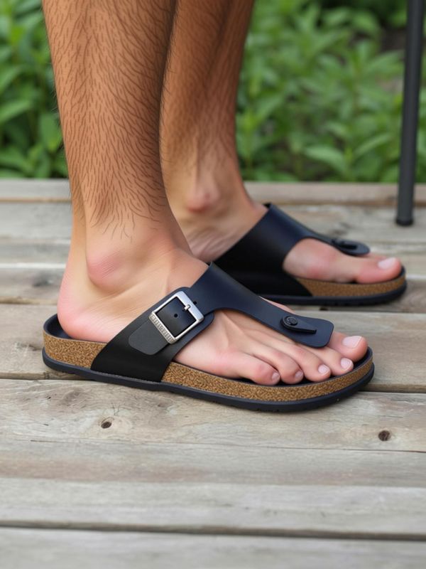 Nextstyle men black sandals - M Y V E L O R A