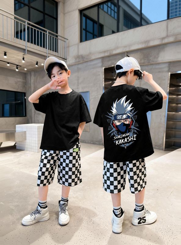 Todaytrend boys printed cotton blend t shirt - M Y V E L O R A