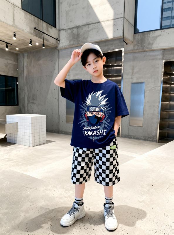 Todaytrend boys printed cotton blend t shirt - M Y V E L O R A