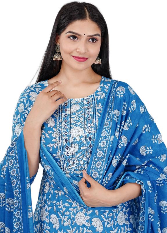 Thummar house women kurta, churidar & dupatta set - M Y V E L O R A