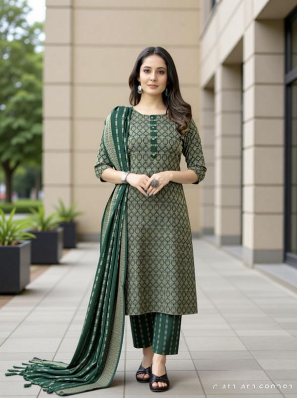 Andheriyas textiles women kurta, churidar & dupatta set - M Y V E L O R A