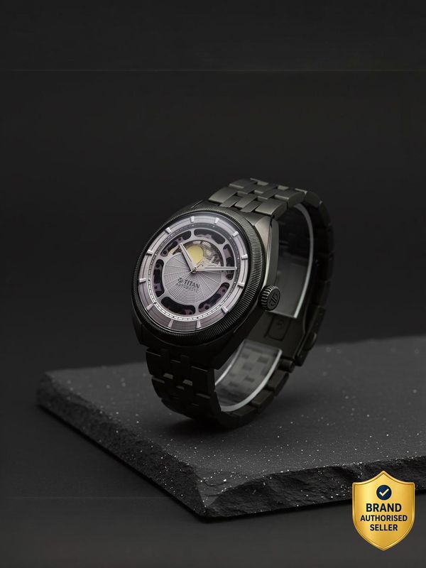 Titan titan stellar titan stellar automatic silver round dial men's watch / analog watch  - for men - M Y V E L O R A