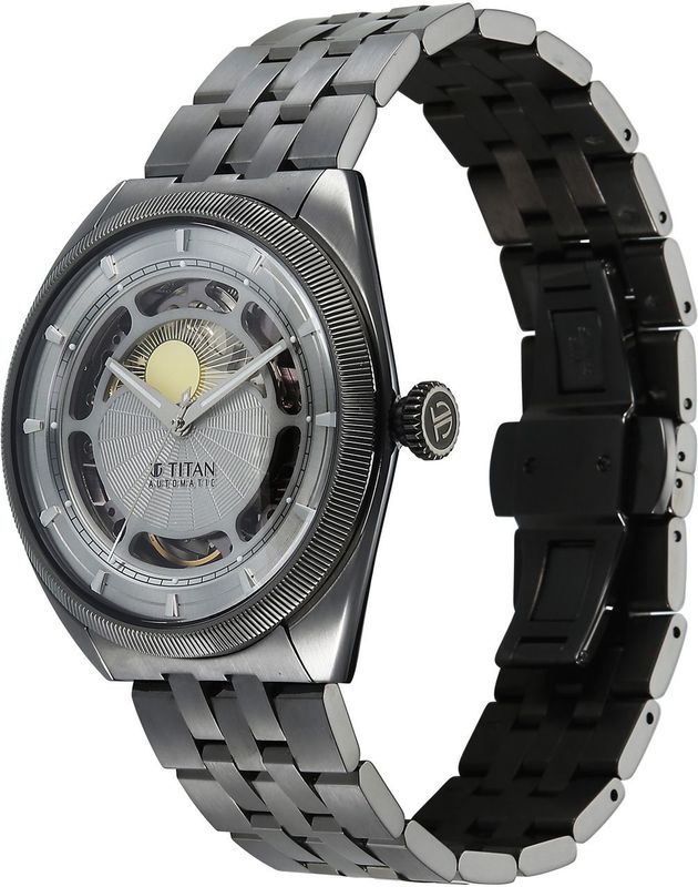 Titan titan stellar titan stellar automatic silver round dial men's watch / analog watch  - for men - M Y V E L O R A